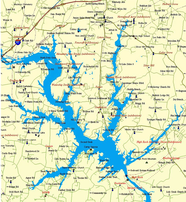 High Rock Lake Nc Depth Chart